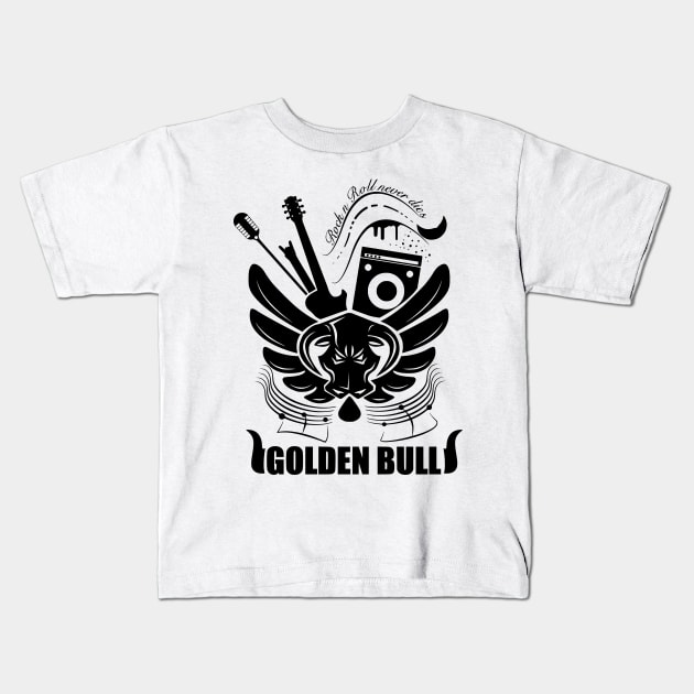 Golden bull Kids T-Shirt by aSmilingThing